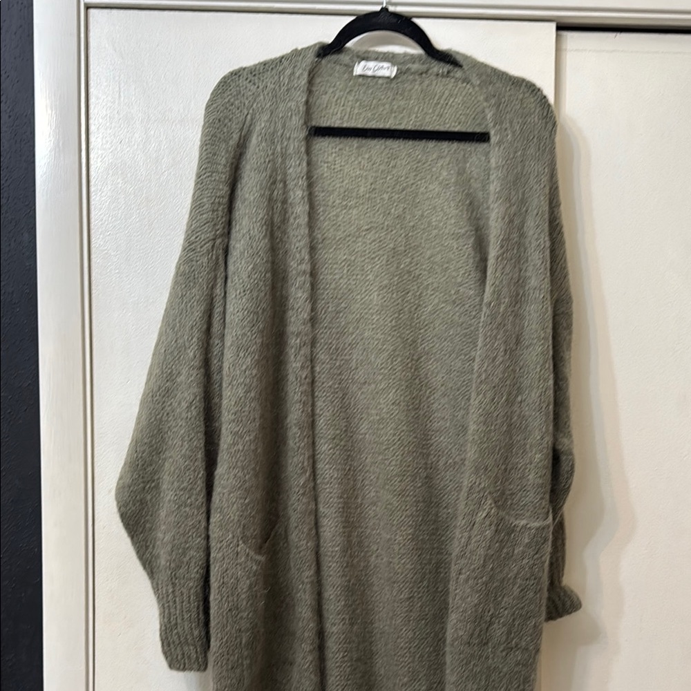 Green Easy Clothes Khaki Pelly Cardigan - Made in Italy